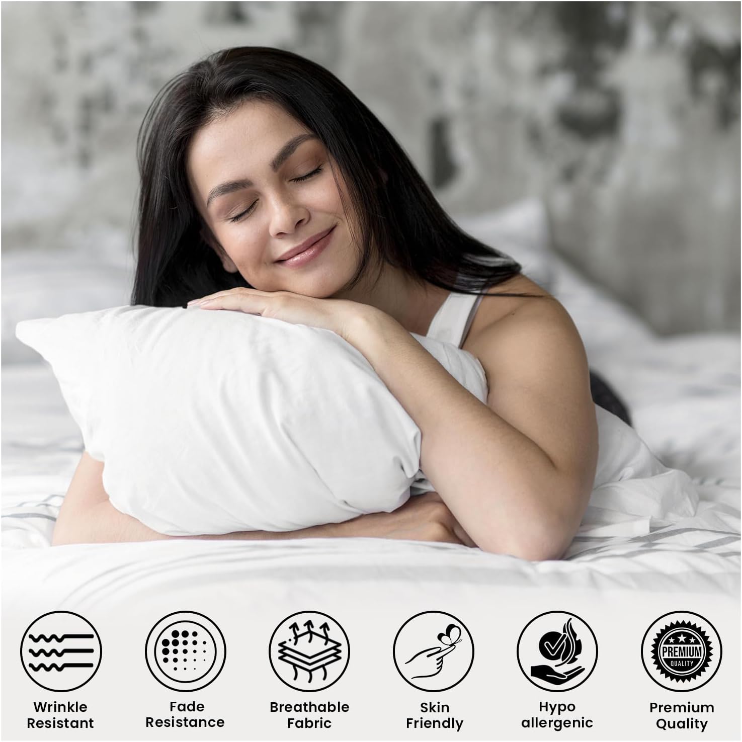 GC GAVENO CAVAILIA Microfiber Pillow Cases 2 Pack - Plain Dyed Housewife Pillowcases - Beige - (74x48 cm)