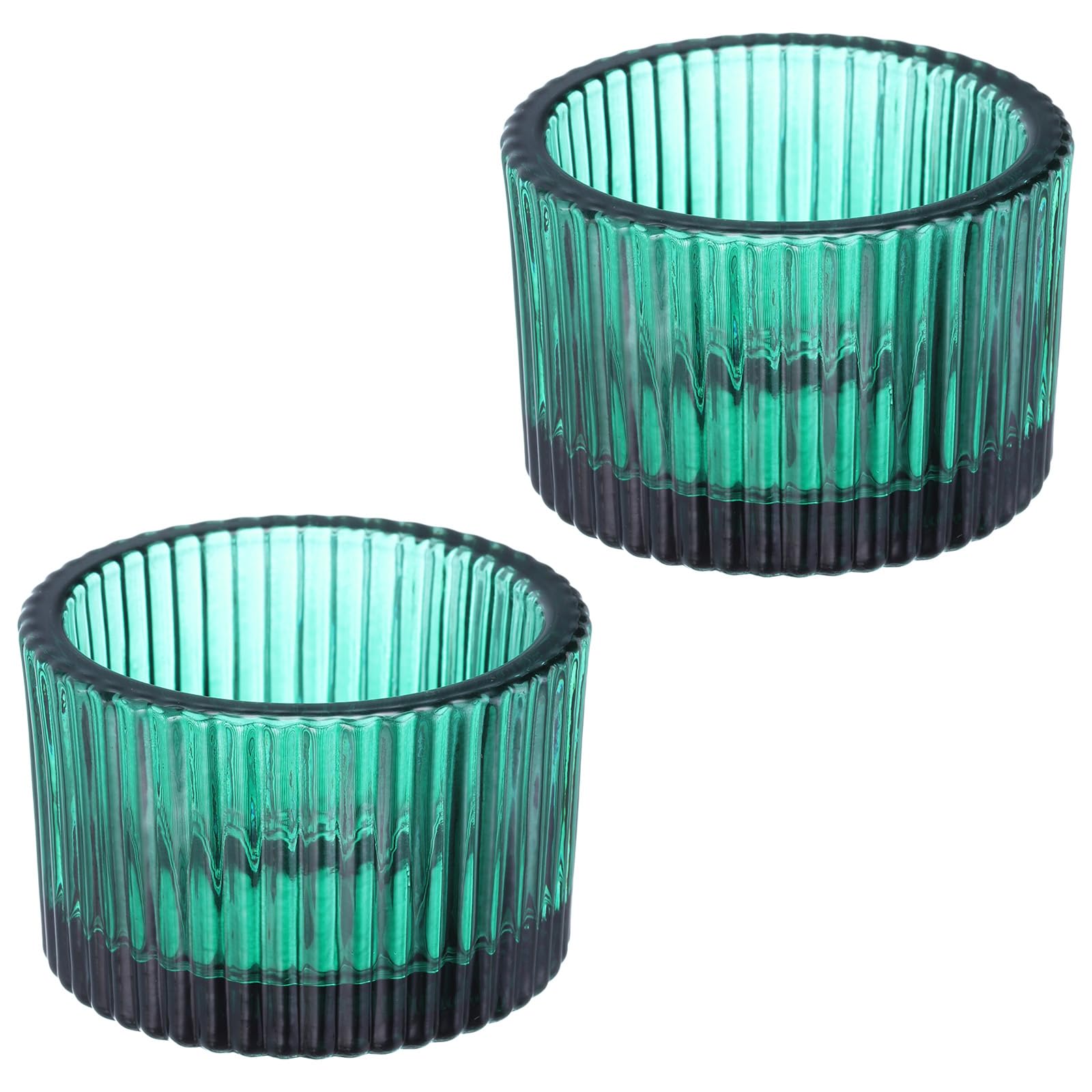 PATIKIL 2 Pcs Tealight Candle Holder, Tea Lights Candle Holder Glass Votive Candle Holders Glass Candle Holders for Table Centerpiece Decor Wedding Dinner Party, Blue
