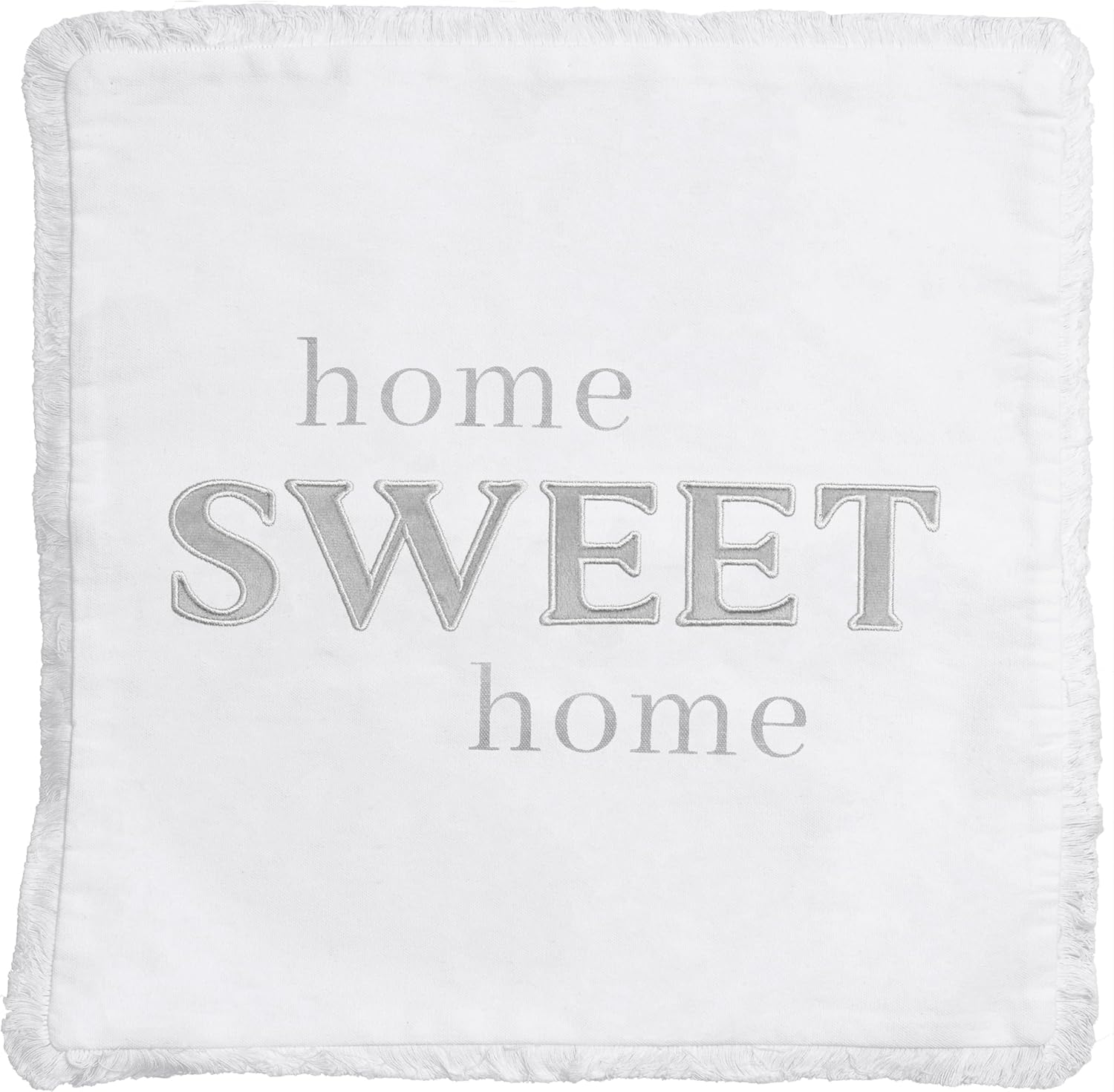 Pavilion - Home Sweet Home - Throw Pillow Cover, 18x18, Decorative Square Throw Family Pillow Cover, Pillow Cover, Guest Room Decor Bed Pillow Case, Housewarming Gifts, 1 Count, White