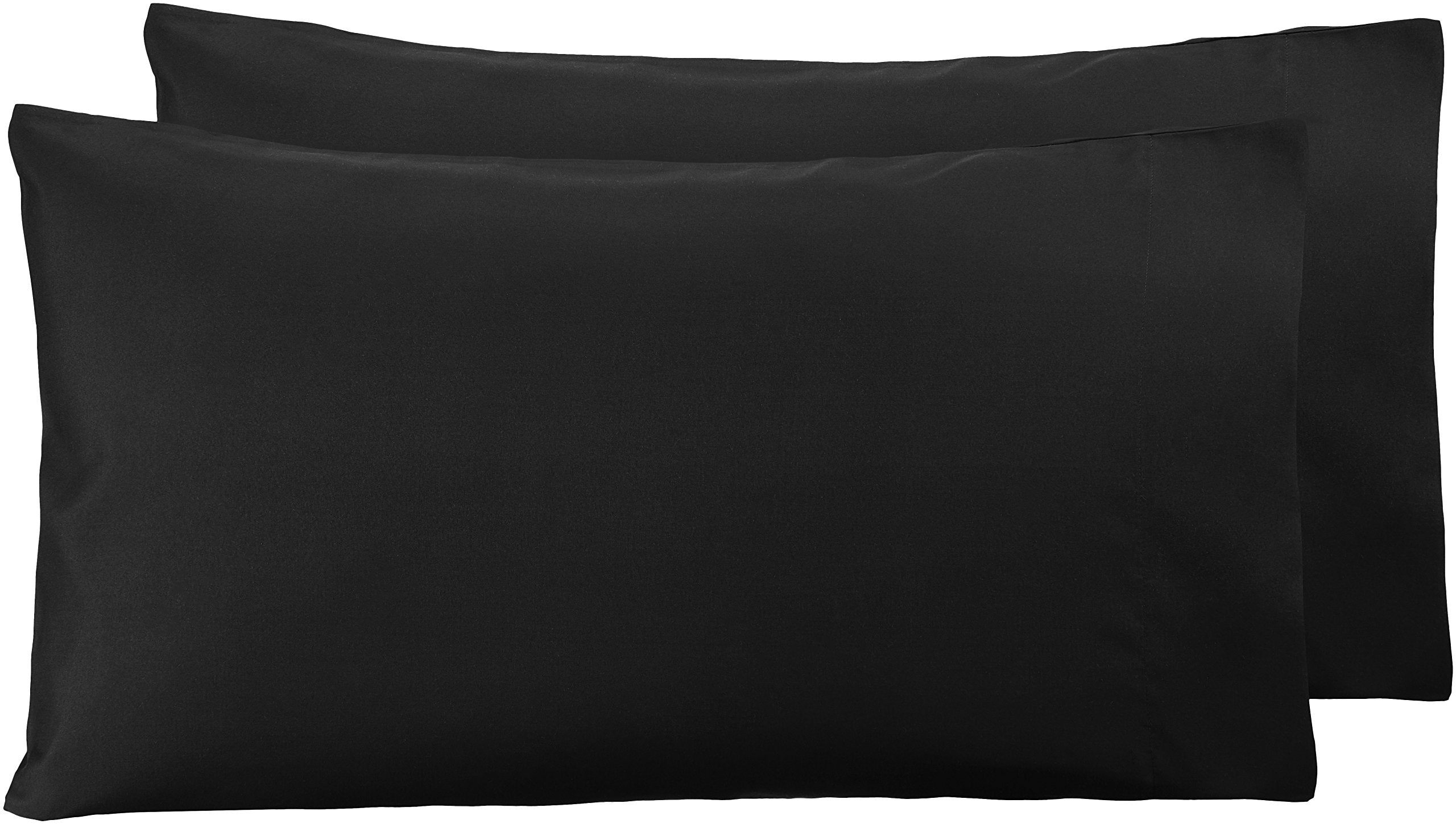 Amazon Basics Microfiber Pillowcases, Standard Size 50 x 80 cm (Pack of 2), Navy Blue, Pillows Not Included