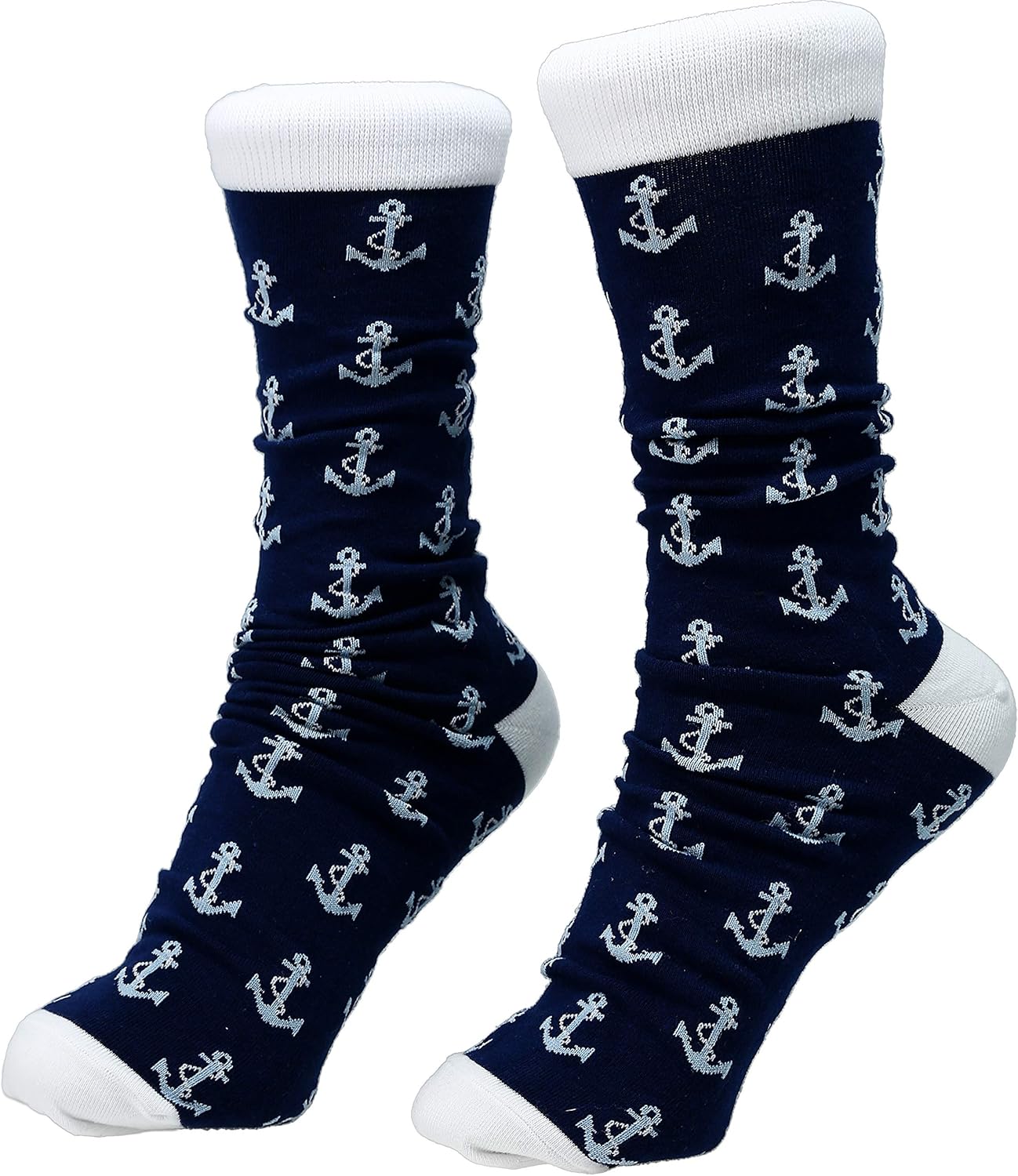 Pavilion Gift Company 71301 Live Love Lake Anchor Socks & 15.5 Oz Coffee Cup Mug Gift Set, White