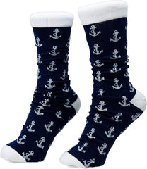 Pavilion Gift Company 71301 Live Love Lake Anchor Socks & 15.5 Oz Coffee Cup Mug Gift Set, White