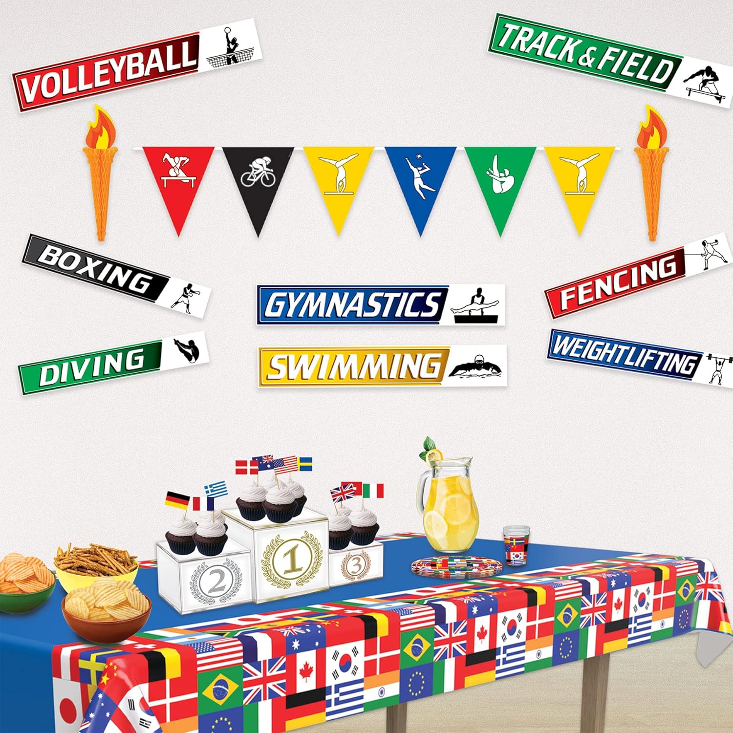 Beistle 2 Piece Three Dimensional Podium Centerpieces for Sports Decorations Car Racing Party Supplies