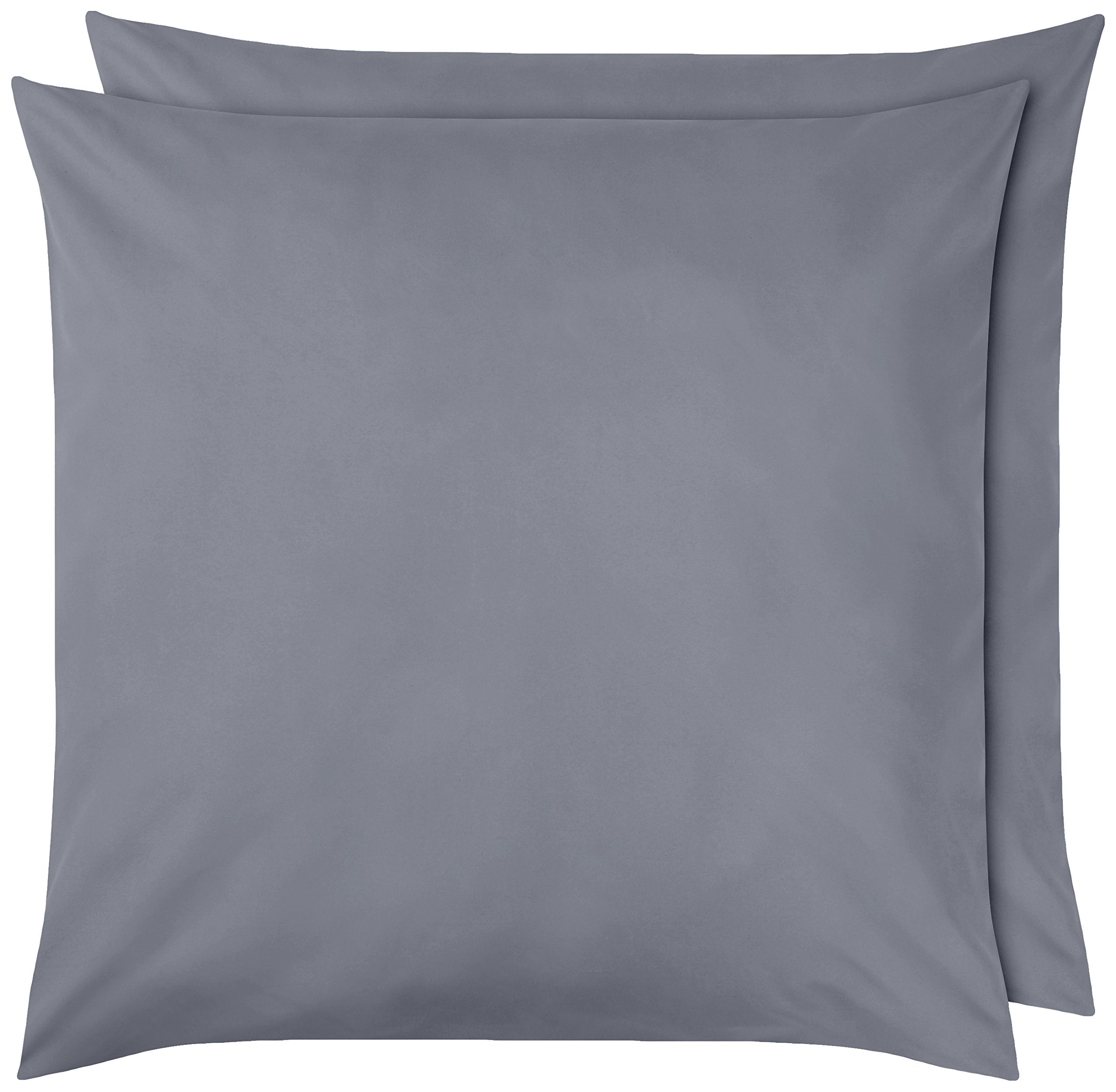 Amazon Basics Microfiber Pillowcases, Standard Size 50 x 80 cm (Pack of 2), Navy Blue, Pillows Not Included