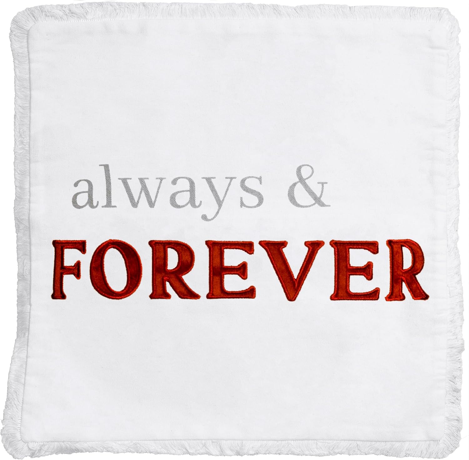 Pavilion - Always & Forever - Family Throw Pillow Cover, 18x18, Decorative Square Throw Pillow Cover, Bereavement Pillow Cover, Guest Room Decor Bed Pillow Case, 1 Count, White