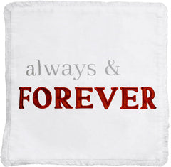 Pavilion - Always & Forever - Family Throw Pillow Cover, 18x18, Decorative Square Throw Pillow Cover, Bereavement Pillow Cover, Guest Room Decor Bed Pillow Case, 1 Count, White