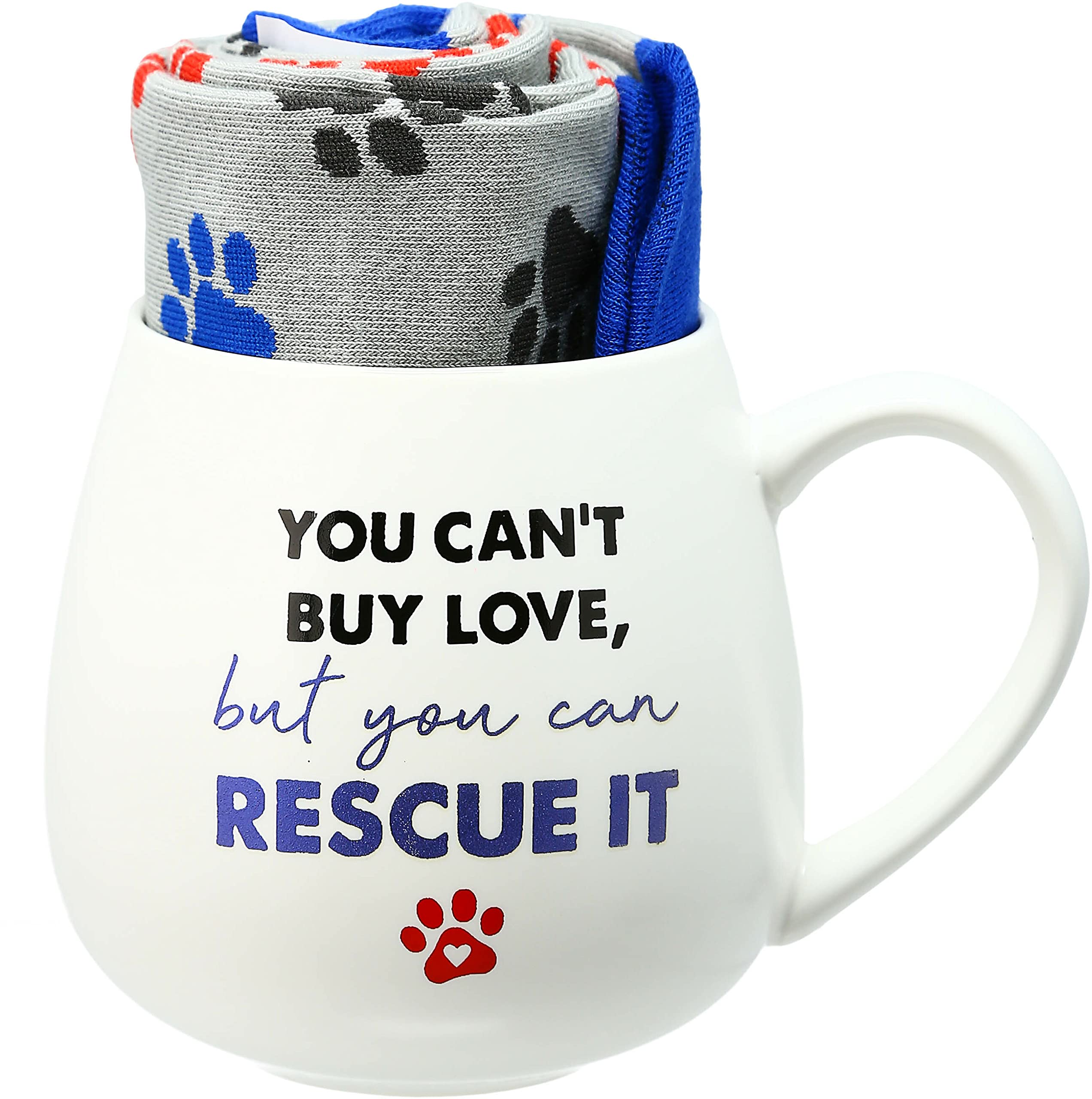 Pavilion - 15.5 Oz Mug & M/L Sock Gift Set - You Can't Buy Love, But You Can Rescue It