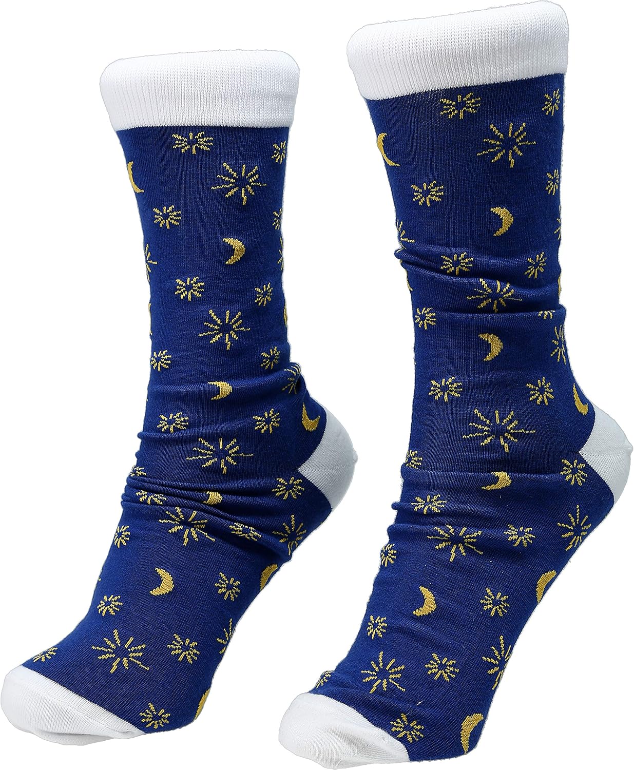 Pavilion Gift Company 71304 Love Back Moon and Stars Socks & 15.5 Oz Coffee Cup Mug Gift Set, Stoneware, White